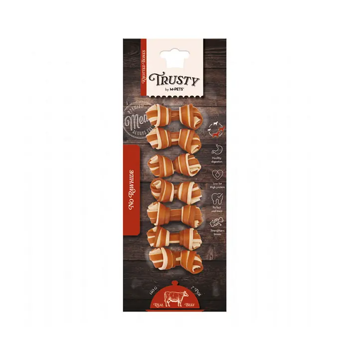 M-PETS TRUSTY SIĞIR ETLİ VE TATLI PATATESLİ KÖPEK ÖDÜLÜ 7'Lİ 140GR/6,4CM