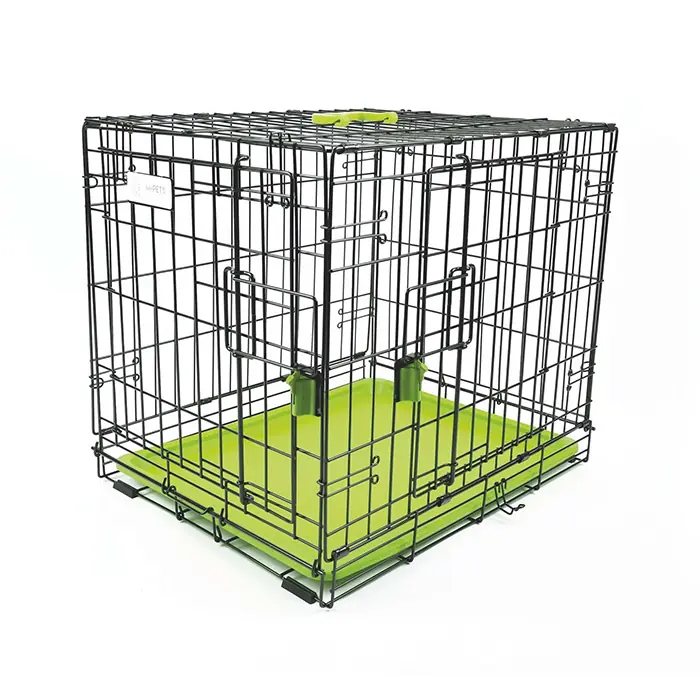 M-PETS VOYAGER İKİ KAPILI LARGE KÖPEK KAFESİ YEŞİL 91X58X63CM