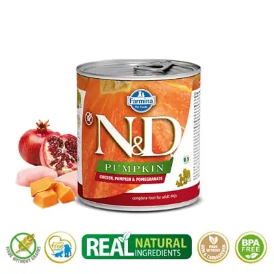 N&D BALKABAKLI TAVUK NAR YETİŞKİN KÖPEK KONSERVESİ 285G