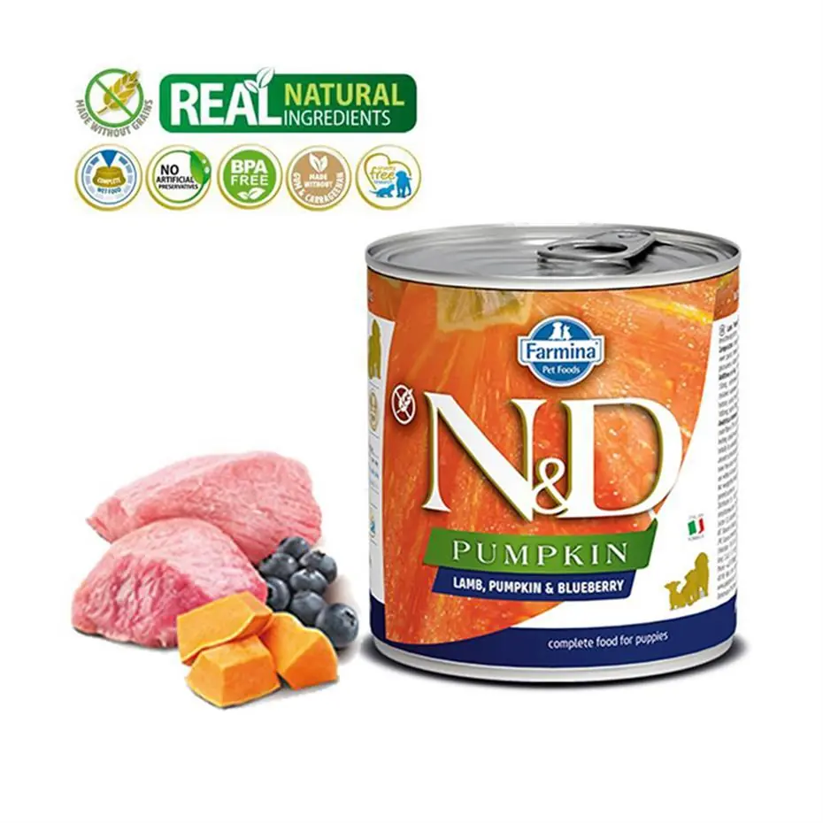 N&D BALKABAKLI VE KUZU ETLİ YAVRU KÖPEK KONSERVESİ 285GR