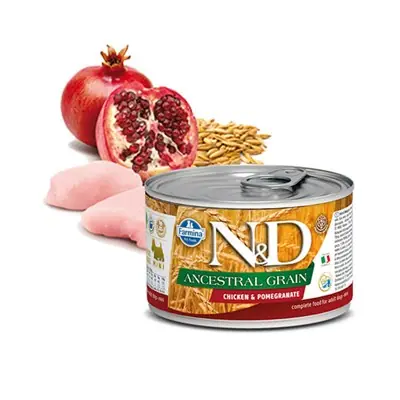 N&D DÜŞÜK TAHIL TAVUK ETLİ VE NARLI KÖPEK KONSERVESİ 140 GR