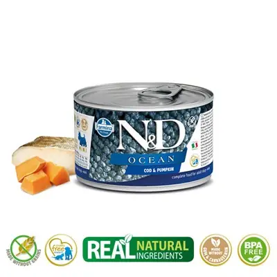 N&D OCEAN BALKABAKLI MORİNA BALIKLI YETİŞKİN KÖPEK KONSERVESİ 140G