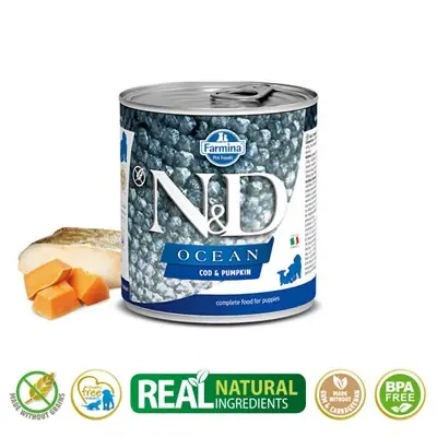 N&D OCEAN BALKABAKLI MORİNA BALIKLI YETİŞKİN KÖPEK KONSERVESİ 285G