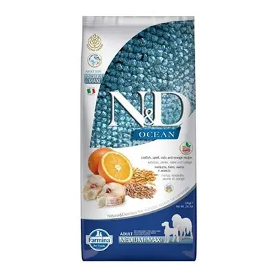 N&D OCEAN DÜŞÜK TAHILLI BALIK PORTAKALLI YETİŞKİN KÖPEK MAMASI 12 KG