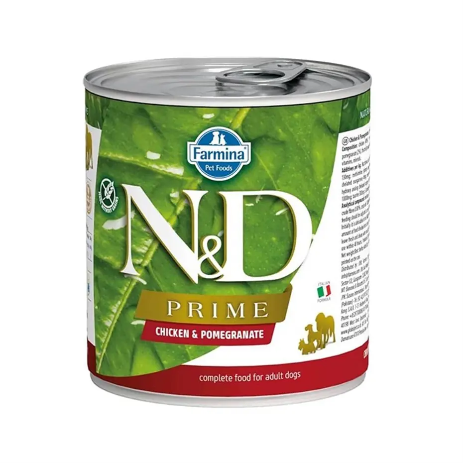 N&D PRİME TAVUK VE NARLI KÖPEK KONSERVE MAMASI 285 GR