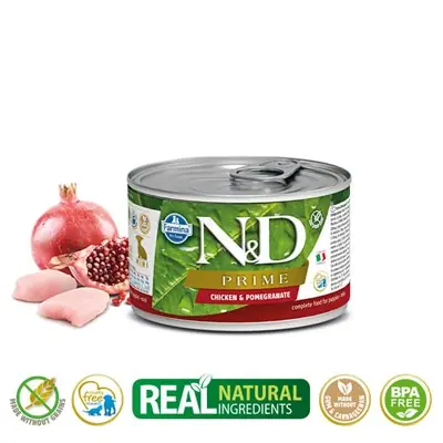 N&D TAVUK NAR YETİŞKİN KÖPEK KONSERVESİ 140G
