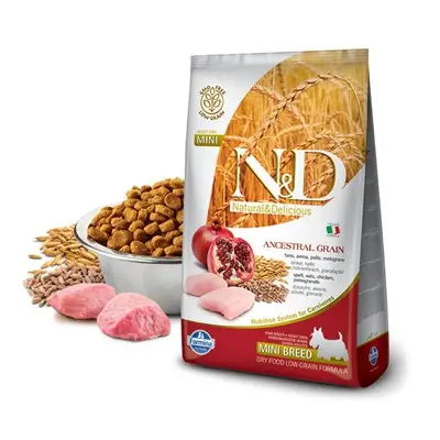 ND DÜŞÜK TAHILLI TAVUK VE NARLI KÜÇÜK IRK YETİŞKİN KÖPEK MAMASI 2,5 KG