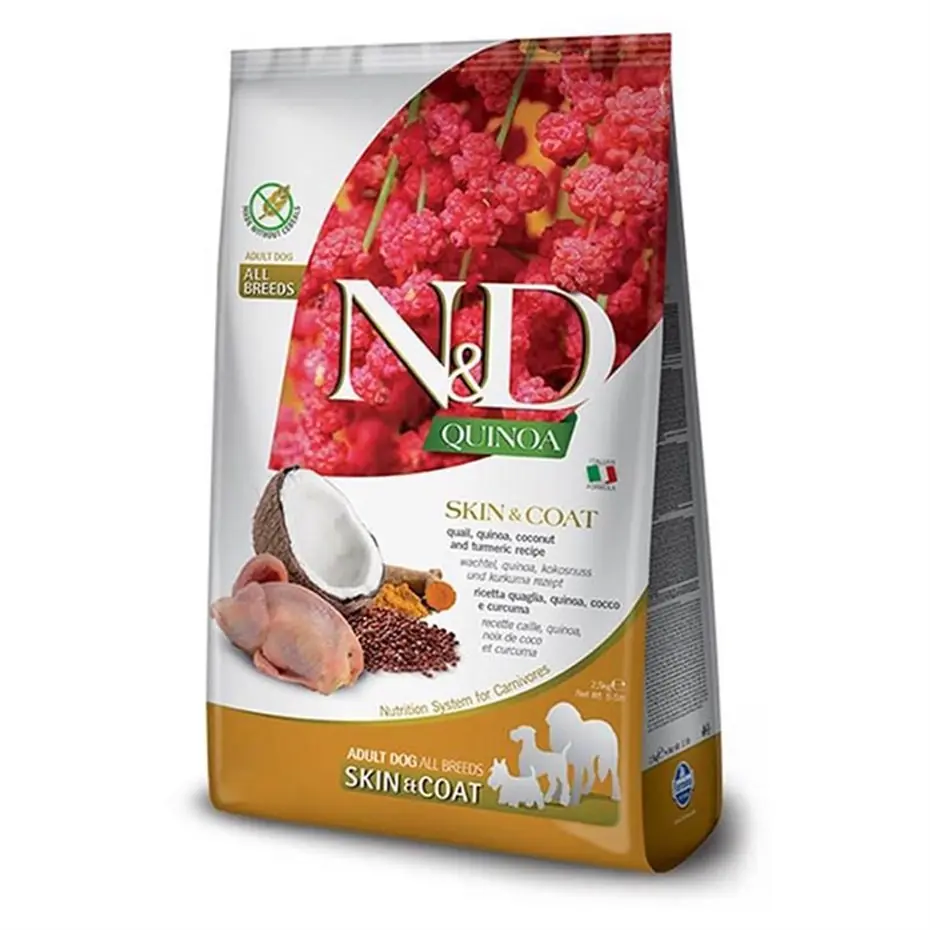 ND KİNOA SKİN COAT BILDIRCIN ETLİ YETİŞKİN KÖPEK MAMASI 2,5 KG