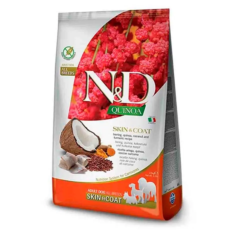 ND KİNOA SKİN COAT RİNGA BALIKLI YETİŞKİN KÖPEK MAMASI 2,5 KG