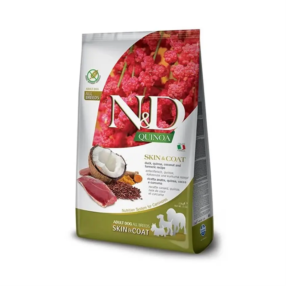 ND KİNOA SKİN COAT ÖRDEKLİ KÖPEK MAMASI 2,5 KG