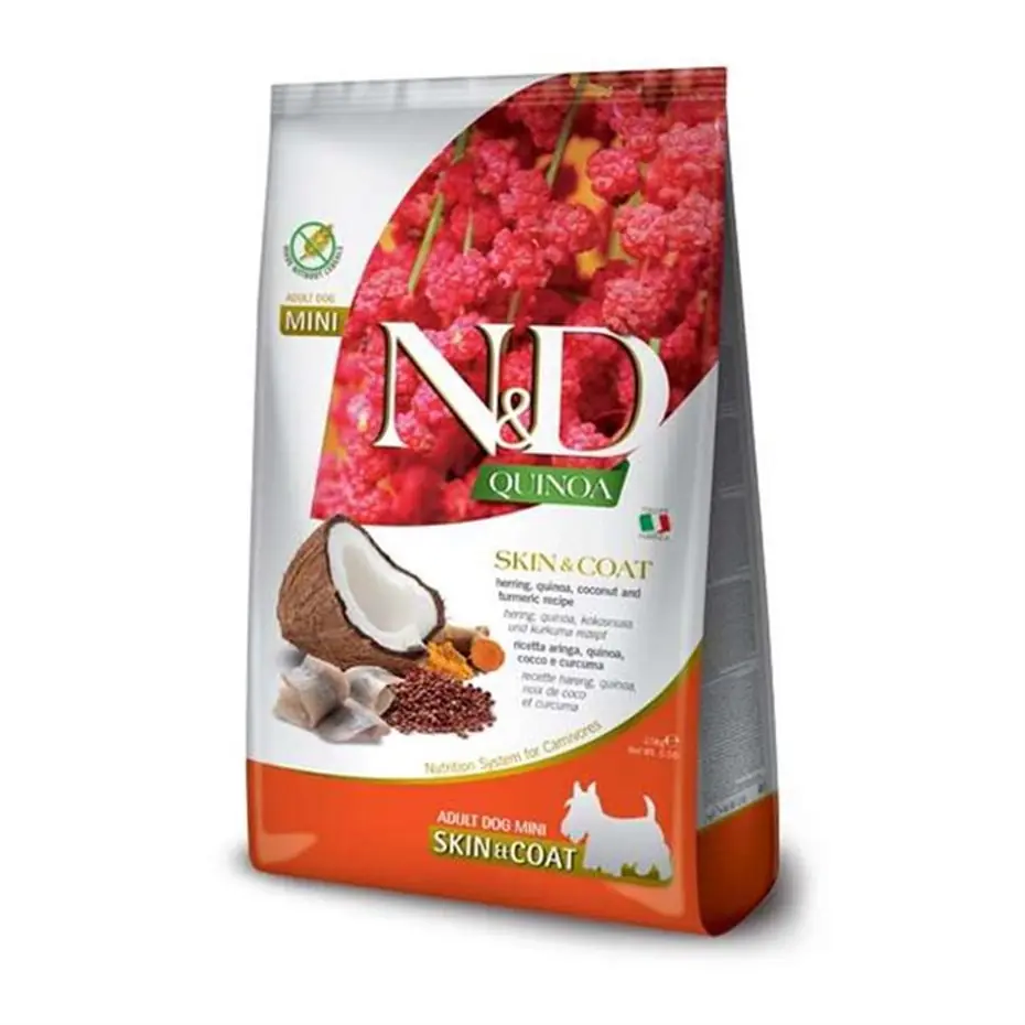 ND KİNOA SKİN&COAT RİNGA BALIKLI DERİ TÜY SAĞLIĞI KÜÇÜK IRK KÖPEK MAMASI 2,5 KG