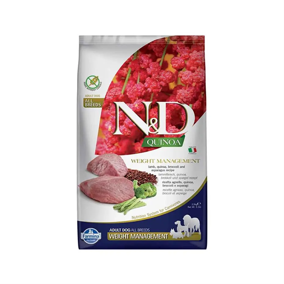 ND KİNOA WEİGHT MANAGEMENT KUZULU KÖPEK MAMASI 2,5 KG