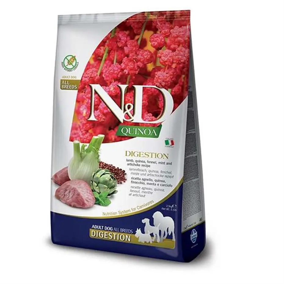 ND QUİNOA DİGESTİON KUZU KİNOA AROMALI HASSAS SİNDİRİM KÖPEK MAMASI 2,5 KG