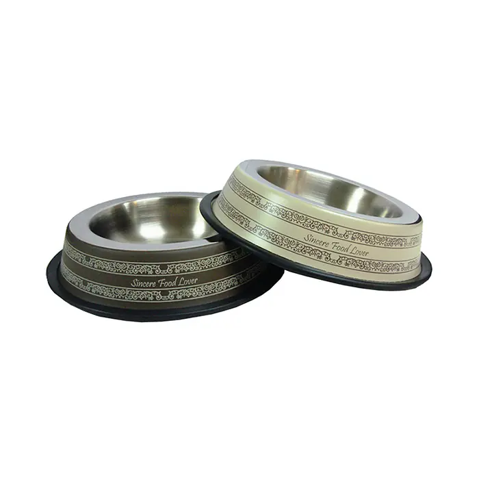 ORİPET ASWTPP İŞLEME DESENLİ ÇELİK KÖPEK MAMA KABI 64 OZ