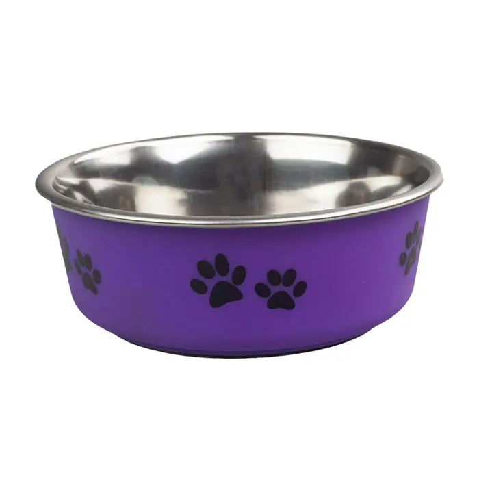 ORİPET PATİ DESENLİ MAMA VE SU KABI MOR 17CM 830ML