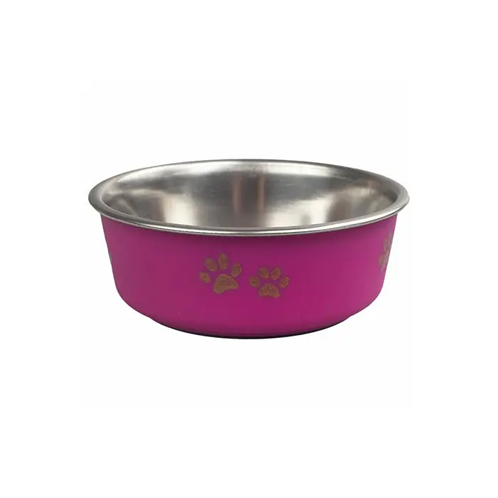 ORİPET PFB(F) PATİ DESENLİ FUŞYA KÖPEK MAMA SU KABI 300ML
