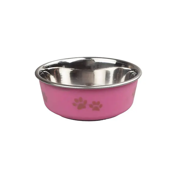 ORİPET PFB(P) 21CM 1850ML PATİ DESENLİ PEMBE MAMA SU KABI