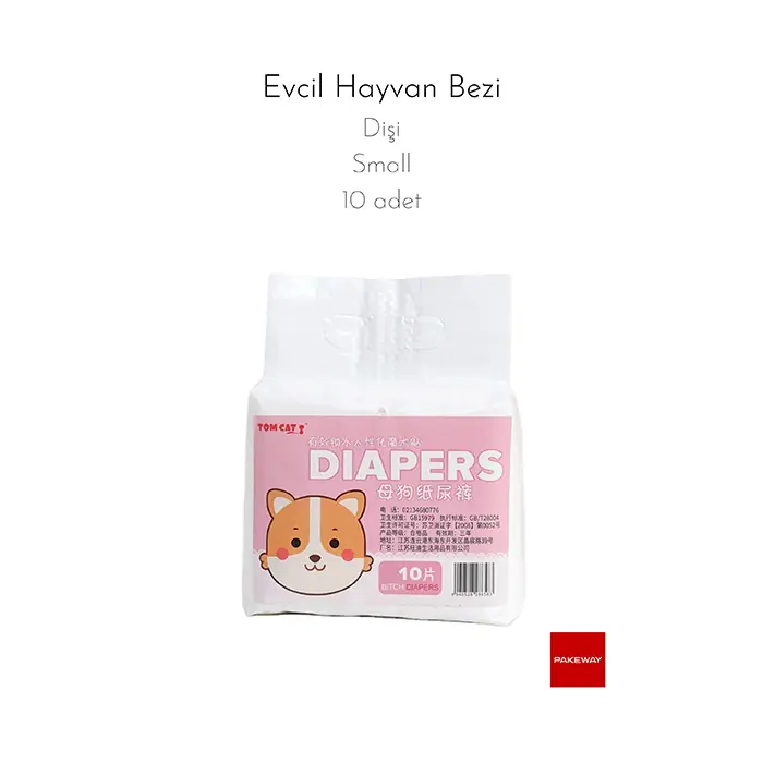 PAKEWAY TOMCAT DİŞİ EVCİL HAYVAN BEZİ SMALL 10 ADET