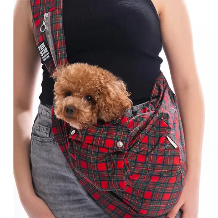 PAWSTAR CROSSBODY RED ELGİN KÖPEK TAŞIMA ÇANTASI