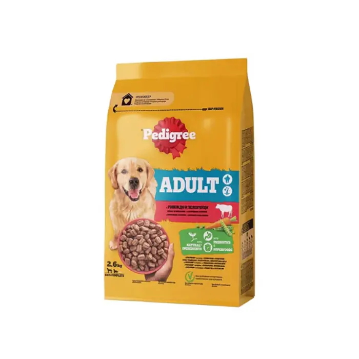 PEDİGREE SIĞIR ETLİ VE SEBZELİ YETİŞKİN KÖPEK MAMASI 2,6 KG