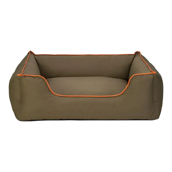 PET COMFORT ALPHA SU GEÇİRMEZ KÖPEK YATAĞI HAKİ VE TURUNCU BİYE LARGE 105X85CM
