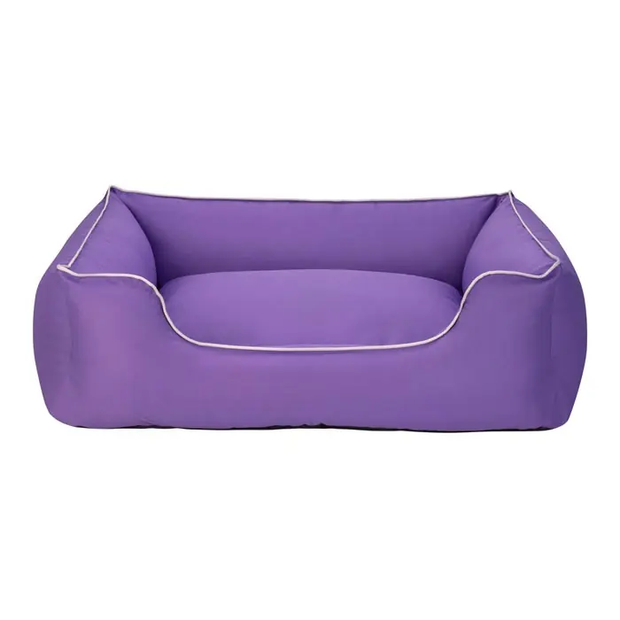 PET COMFORT ALPHA SU GEÇİRMEZ KÖPEK YATAĞI MOR VE BEYAZ BİYE LARGE 105X85CM