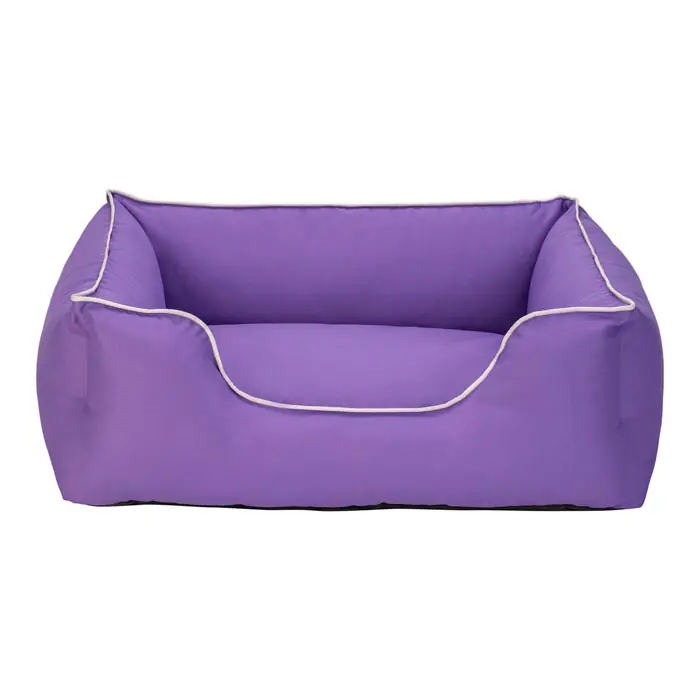 PET COMFORT ALPHA SU GEÇİRMEZ KÖPEK YATAĞI MOR VE BEYAZ MEDİUM 80X65CM