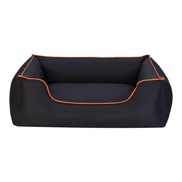PET COMFORT ALPHA SU GEÇİRMEZ KÖPEK YATAĞI SİYAH VE TURUNCU BİYE LARGE 105X85CM