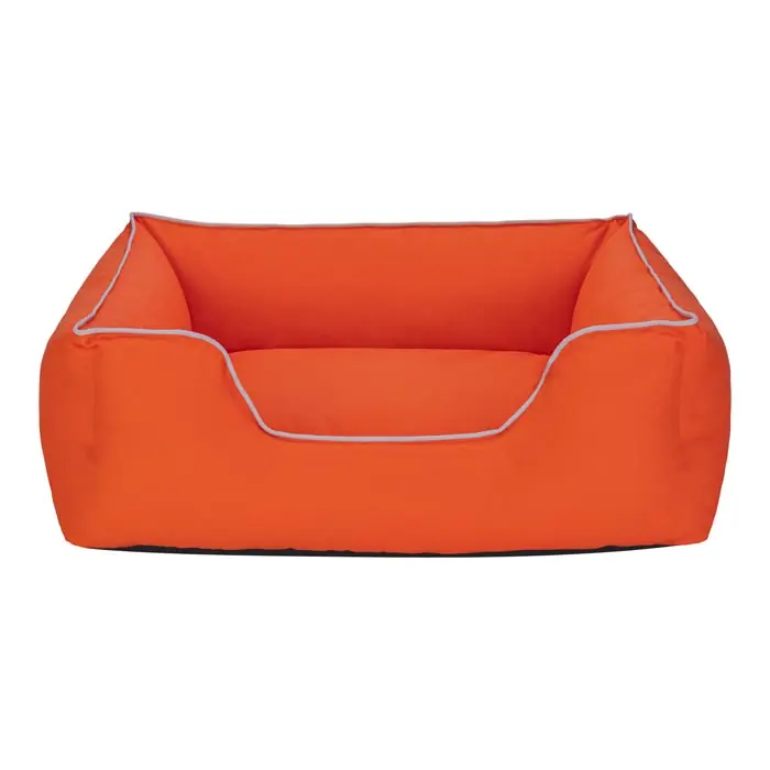 PET COMFORT ALPHA SU GEÇİRMEZ KÖPEK YATAĞI TURUNCU VE BEYAZ MEDİUM 80X65CM