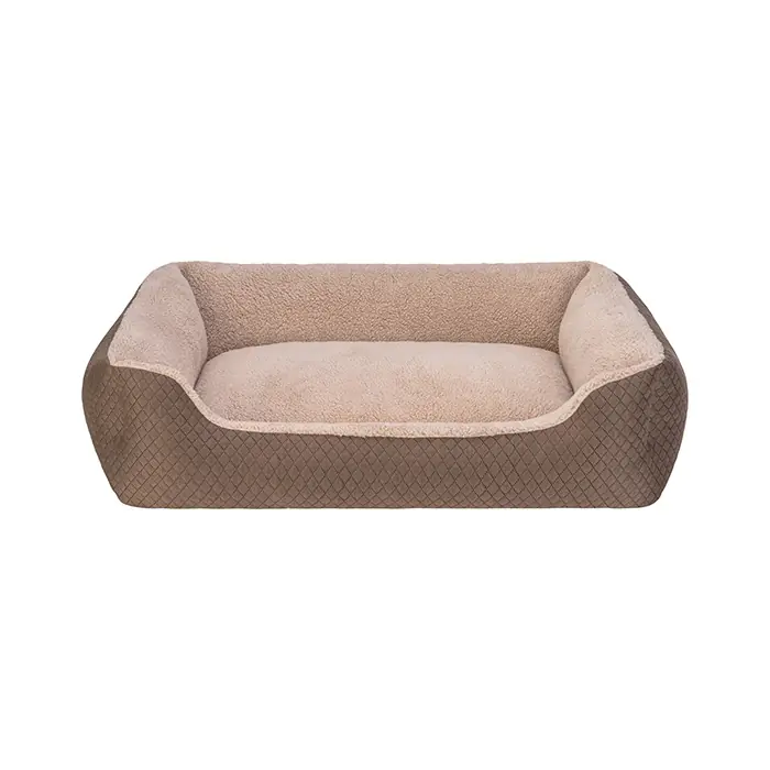 PET COMFORT BRAVO DUO KÖPEK YATAĞI KAHVERENGİ-BEJ LARGE 90X70CM