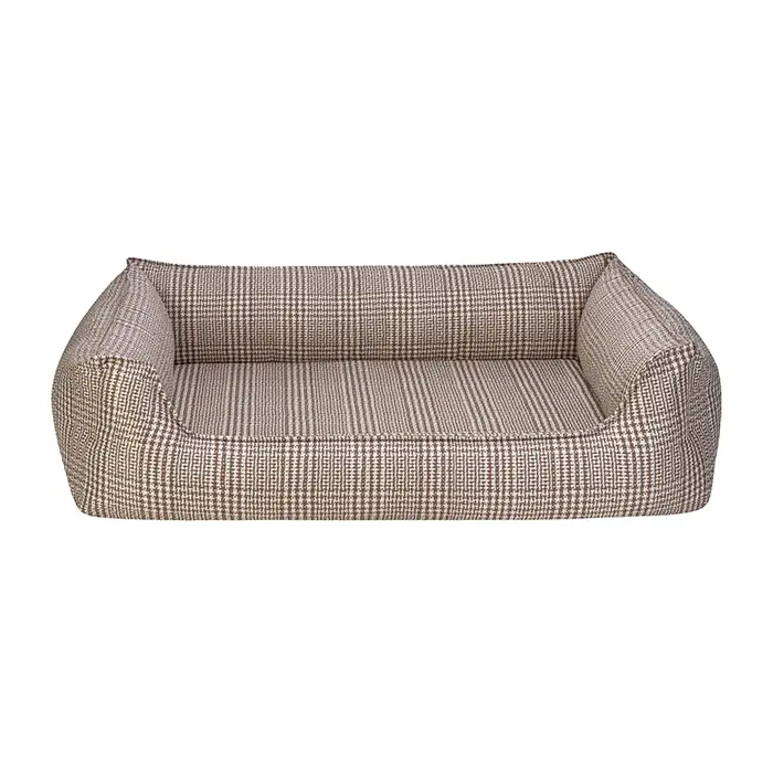 PET COMFORT DELTA BEJ KARELİ KÖPEK YATAĞI LARGE 105X80CM
