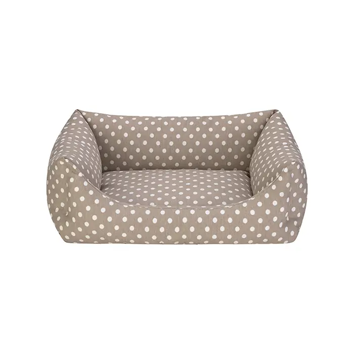 PET COMFORT UNİFORM BEJ PUANTİYELİ KEDİ VE KÖPEK YATAĞI SMALL 60X50CM