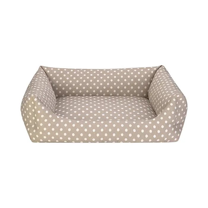PET COMFORT UNİFORM BEJ PUANTİYELİ KÖPEK YATAĞI MEDİUM 70X60CM