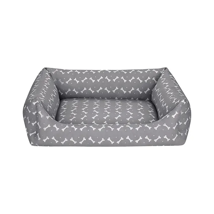PET COMFORT UNİFORM BONE GRİ-BEYAZ KÖPEK YATAĞI MEDİUM 70X60CM