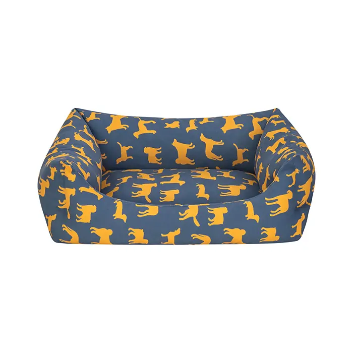 PET COMFORT UNİFORM LACİVERT-SARI KEDİ VE KÖPEK YATAĞI SMALL 60X50CM