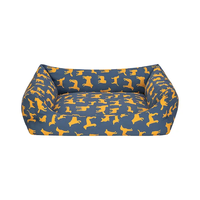 PET COMFORT UNİFORM LACİVERT-SARI KÖPEK YATAĞI MEDİUM 70X60CM