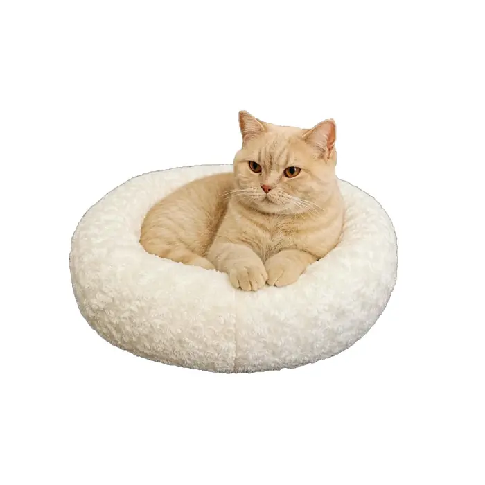 PET PRETTY PELUŞ SİMİT KEDİ YATAĞI 55X55CM