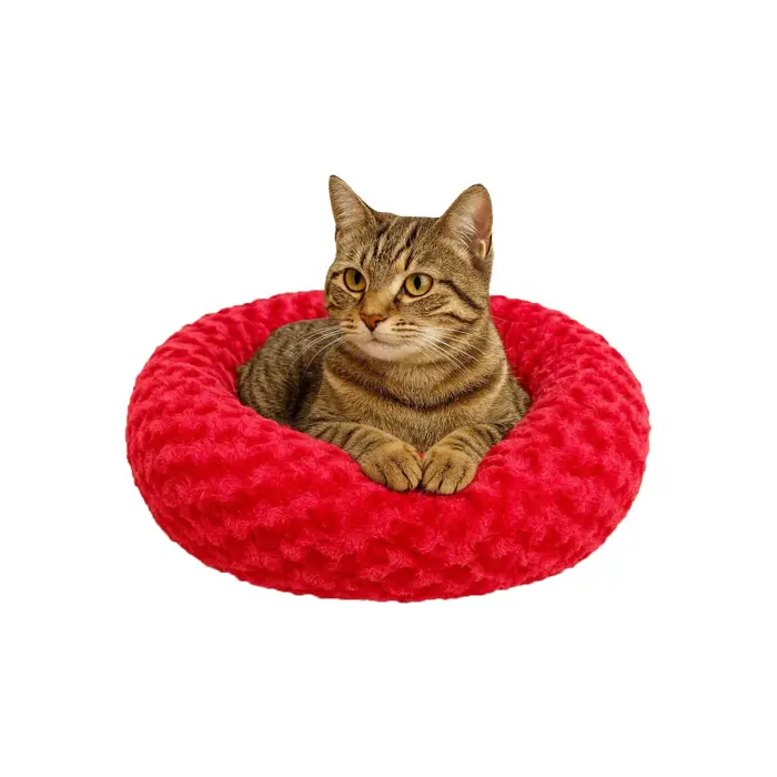 PET PRETTY PELUŞ SİMİT KEDİ YATAĞI 55X55CM