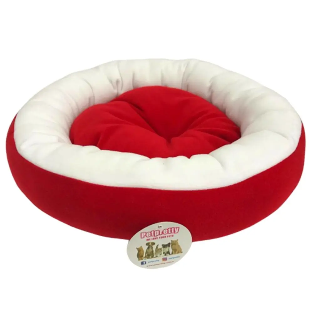 PET PRETTY POLAR SİMİT KEDİ KÖPEK YATAĞI KIRMIZI