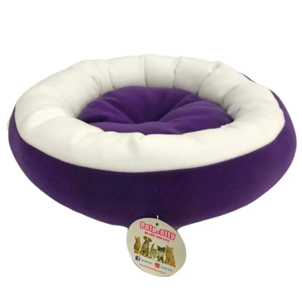 PET PRETTY POLAR SİMİT KEDİ KÖPEK YATAĞI MOR