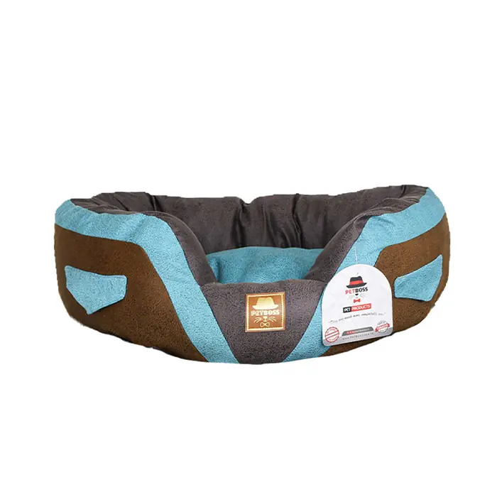 PETBOSS MAESTRO ULTRA RAHAT KÖPEK YATAĞI MEDİUM TURKUAZ-ANTRASİT 65X55X21 CM