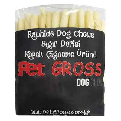 PETGROSS RAWHİDE DOG CHEWS SIĞIR DERİSİ KÖPEK ÇİĞNEME ÜRÜNÜ 50 ADET