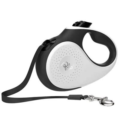 POLO PRESTİGE BEYAZ OTOMATİK KÖPEK TASMASI MEDİUM 5 M/25 KG