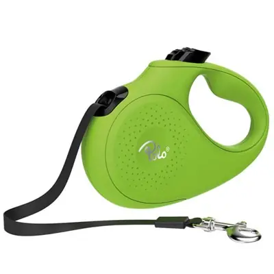 POLO SOLİD YEŞİL OTOMATİK KÖPEK TASMASI MEDİUM 5 M/25 KG