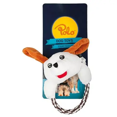 POLO TEK TUTMA KOLLU PELUŞ KÖPEK OYUNCAĞI 18 CM