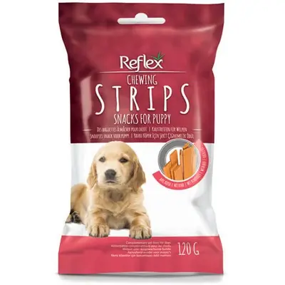 REFLEX CHEWİNG STRIPS BİFTEKLİ YAVRU KÖPEK KÖPEK ÖDÜLÜ 120 GR
