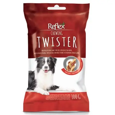 REFLEX CHEWİNG TWİSTER AV HAYVANLI KÖPEK KÖPEK ÖDÜLÜ 100 GR