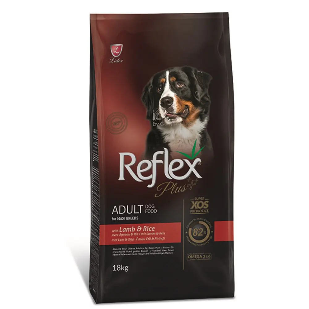 REFLEX PLUS LARGE BREED KUZU ETLİ KÖPEK MAMASI 18 KG