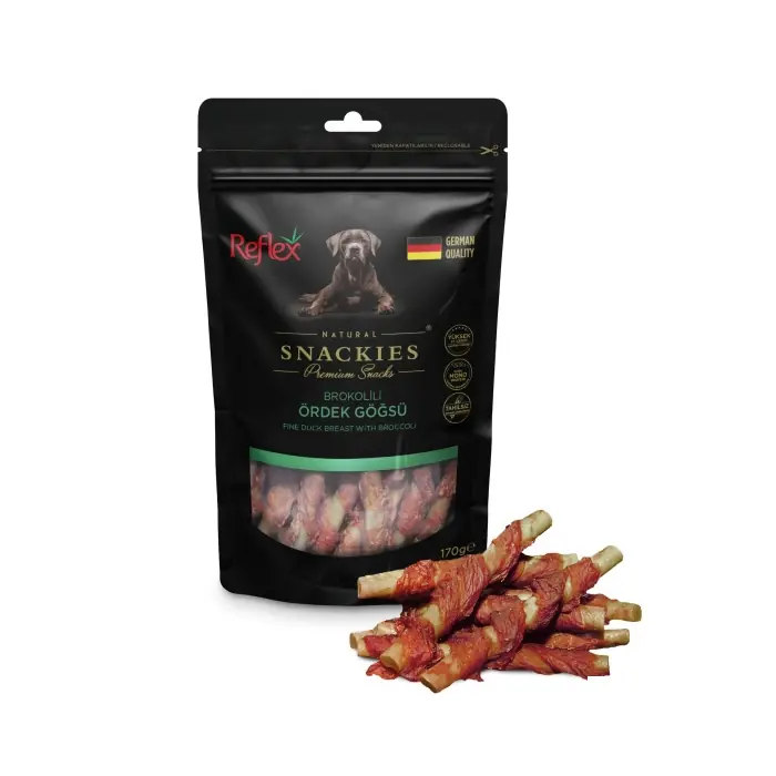 REFLEX SNACKİES BROKOLİ ÖRDEK GÖĞSÜ KÖPEK ÖDÜLÜ 170 GR