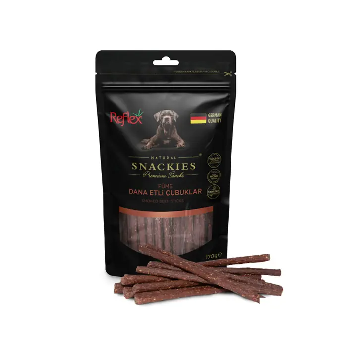 REFLEX SNACKİES FÜME DANA ETLİ KÖPEK ÖDÜL ÇUBUĞU 170 GR